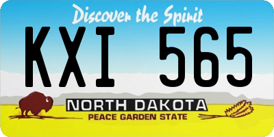 ND license plate KXI565