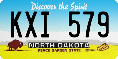 ND license plate KXI579