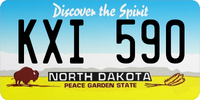 ND license plate KXI590