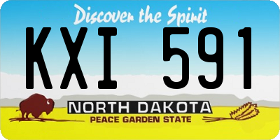ND license plate KXI591