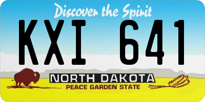 ND license plate KXI641