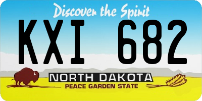 ND license plate KXI682