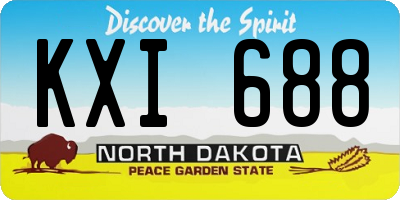 ND license plate KXI688