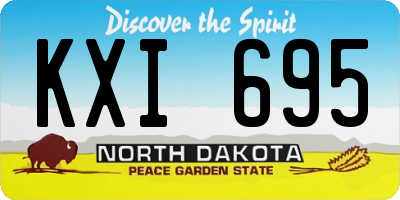 ND license plate KXI695