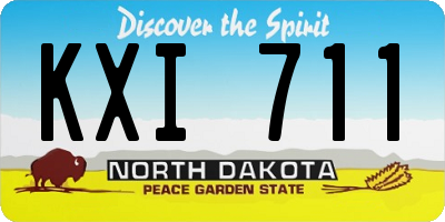ND license plate KXI711