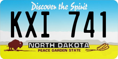 ND license plate KXI741