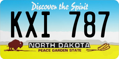 ND license plate KXI787