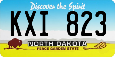 ND license plate KXI823