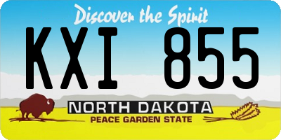 ND license plate KXI855