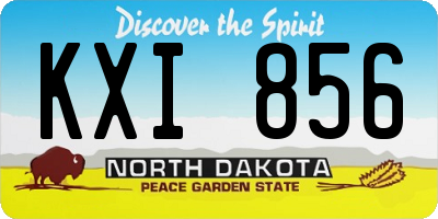 ND license plate KXI856