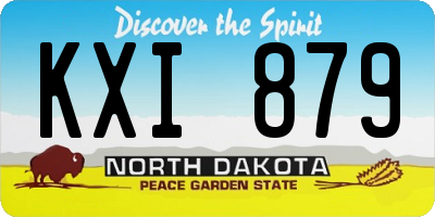 ND license plate KXI879
