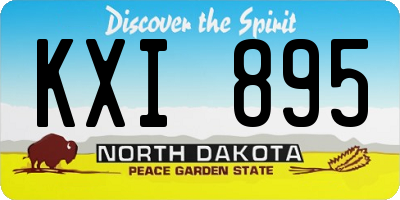 ND license plate KXI895