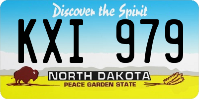 ND license plate KXI979