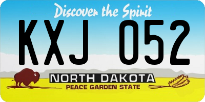 ND license plate KXJ052