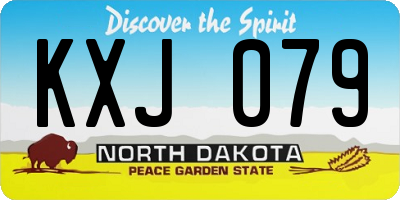 ND license plate KXJ079