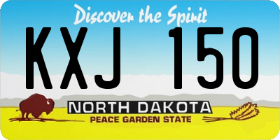 ND license plate KXJ150
