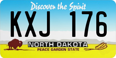 ND license plate KXJ176