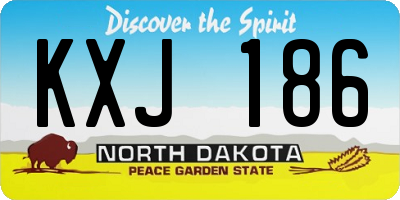 ND license plate KXJ186