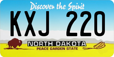 ND license plate KXJ220