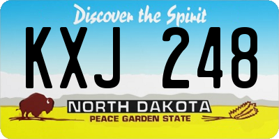 ND license plate KXJ248