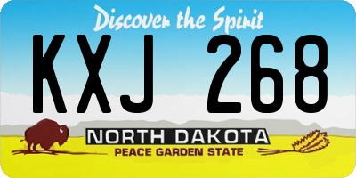 ND license plate KXJ268