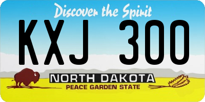 ND license plate KXJ300