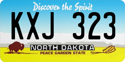 ND license plate KXJ323
