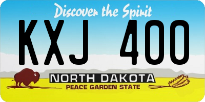 ND license plate KXJ400