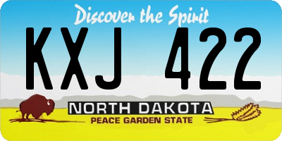 ND license plate KXJ422