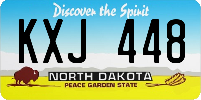 ND license plate KXJ448