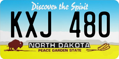ND license plate KXJ480
