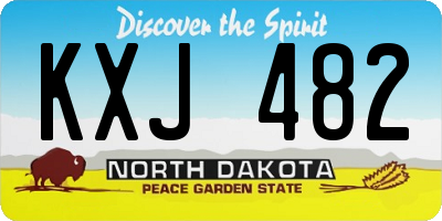 ND license plate KXJ482