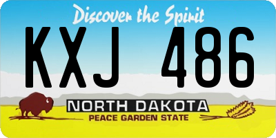 ND license plate KXJ486