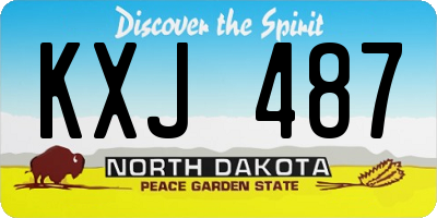 ND license plate KXJ487