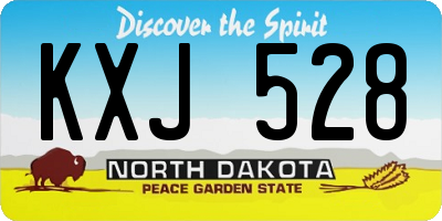 ND license plate KXJ528