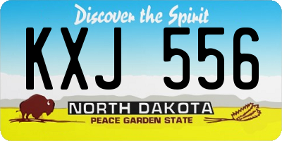 ND license plate KXJ556