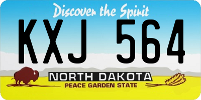 ND license plate KXJ564