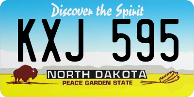 ND license plate KXJ595