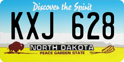 ND license plate KXJ628
