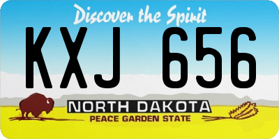 ND license plate KXJ656