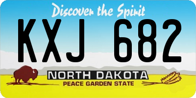 ND license plate KXJ682