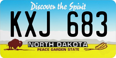 ND license plate KXJ683