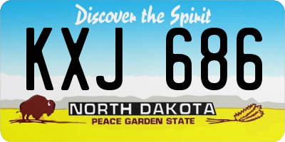 ND license plate KXJ686