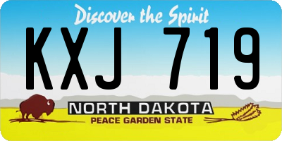 ND license plate KXJ719