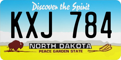 ND license plate KXJ784