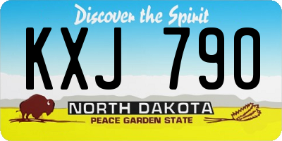 ND license plate KXJ790