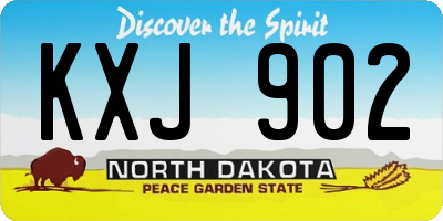 ND license plate KXJ902