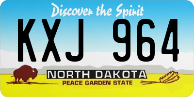 ND license plate KXJ964