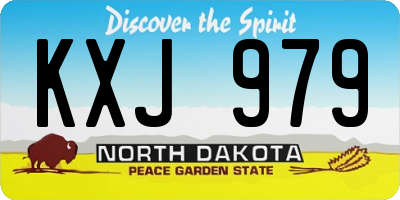 ND license plate KXJ979