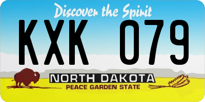 ND license plate KXK079